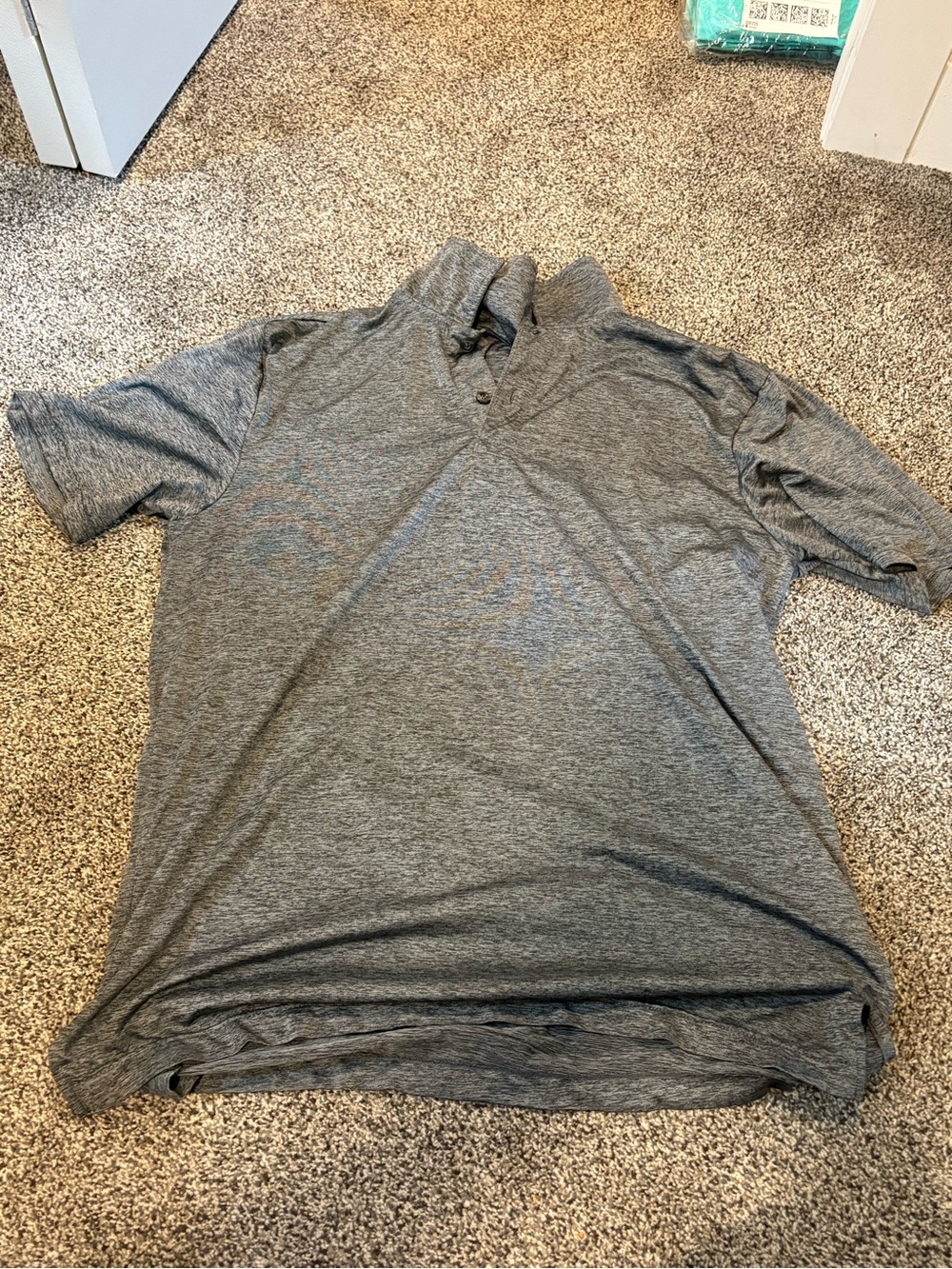 Men's Grey Short-Sleeve Dri-Fit Polo